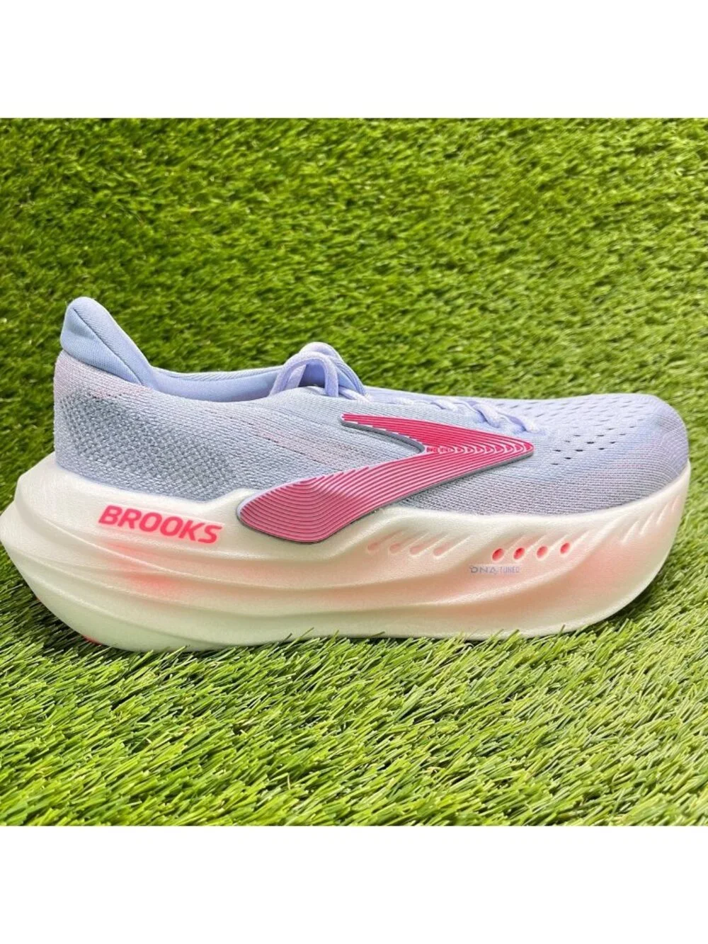 Brooks Glycerin Max Womens Size 8.5 Blue Pink Athletic Running Shoes Sneakers